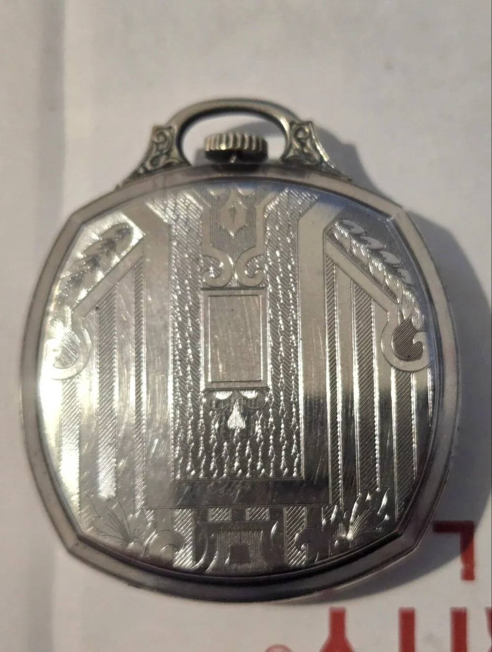Waltham Men's Silver-Tone Vintage Pocket Watch - White Dial